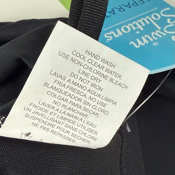 Swim Solutions Boyshorts Womens 18W Black Thigh Minimizer Swim Bottom New NWT - Picture 5 of 11